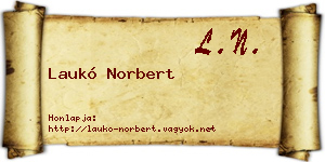Laukó Norbert névjegykártya