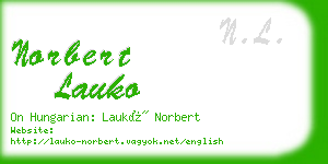 norbert lauko business card